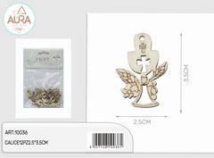calice 12pz 2,5x3,5cm naturale