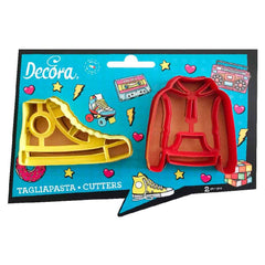Set 2 tagliapasta teenager felpa e scarpa in plastica