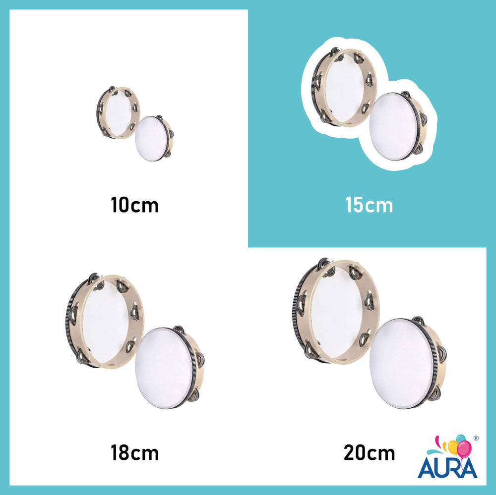 Tamburello personalizzabile Ø 15 cm – Aura, 1 pz