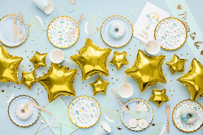 Foil balloons Stars 12cm gold 25pz