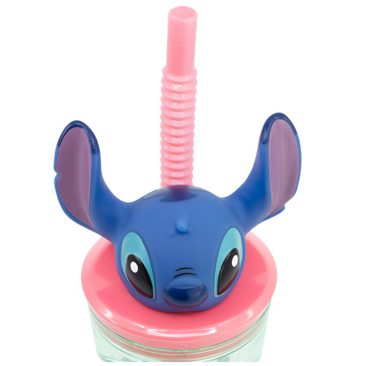 Stitch Bicchiere con cannuccia 3d tritan