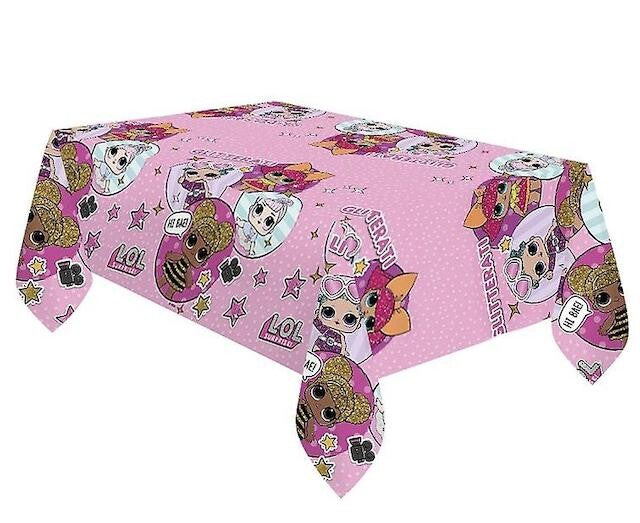 LoL Surprise glitter plastic tablecloth 120x180cm