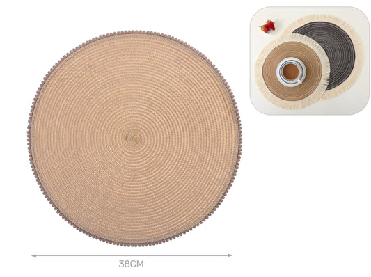 tovaglietta beige pallini