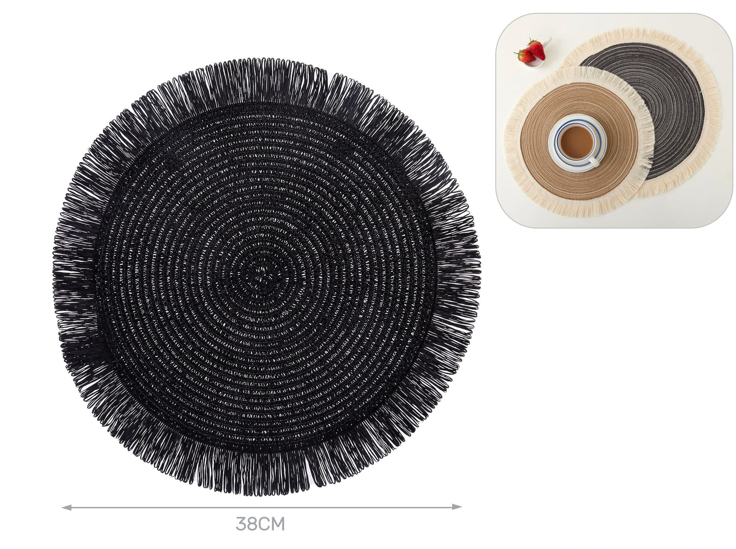 tovaglietta canapa nera