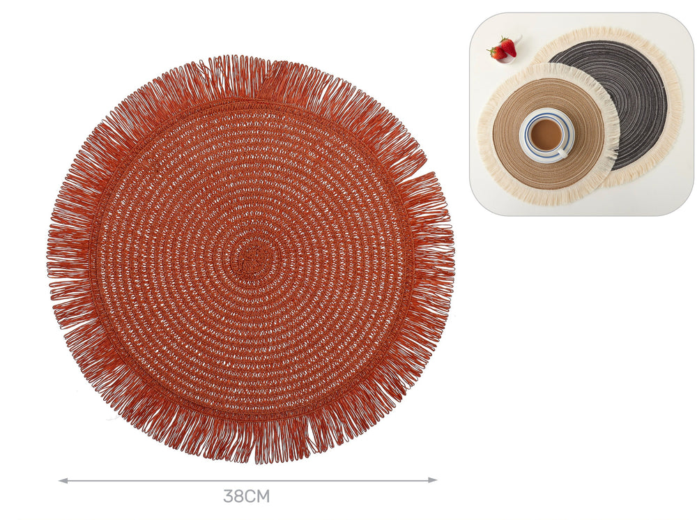 38x38cm red hemp placemat