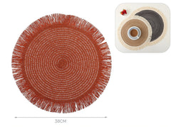 38x38cm red hemp placemat