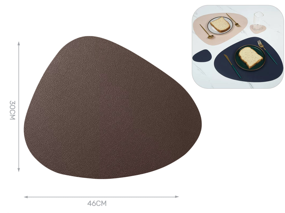 Oval placemat 30x46cm brown