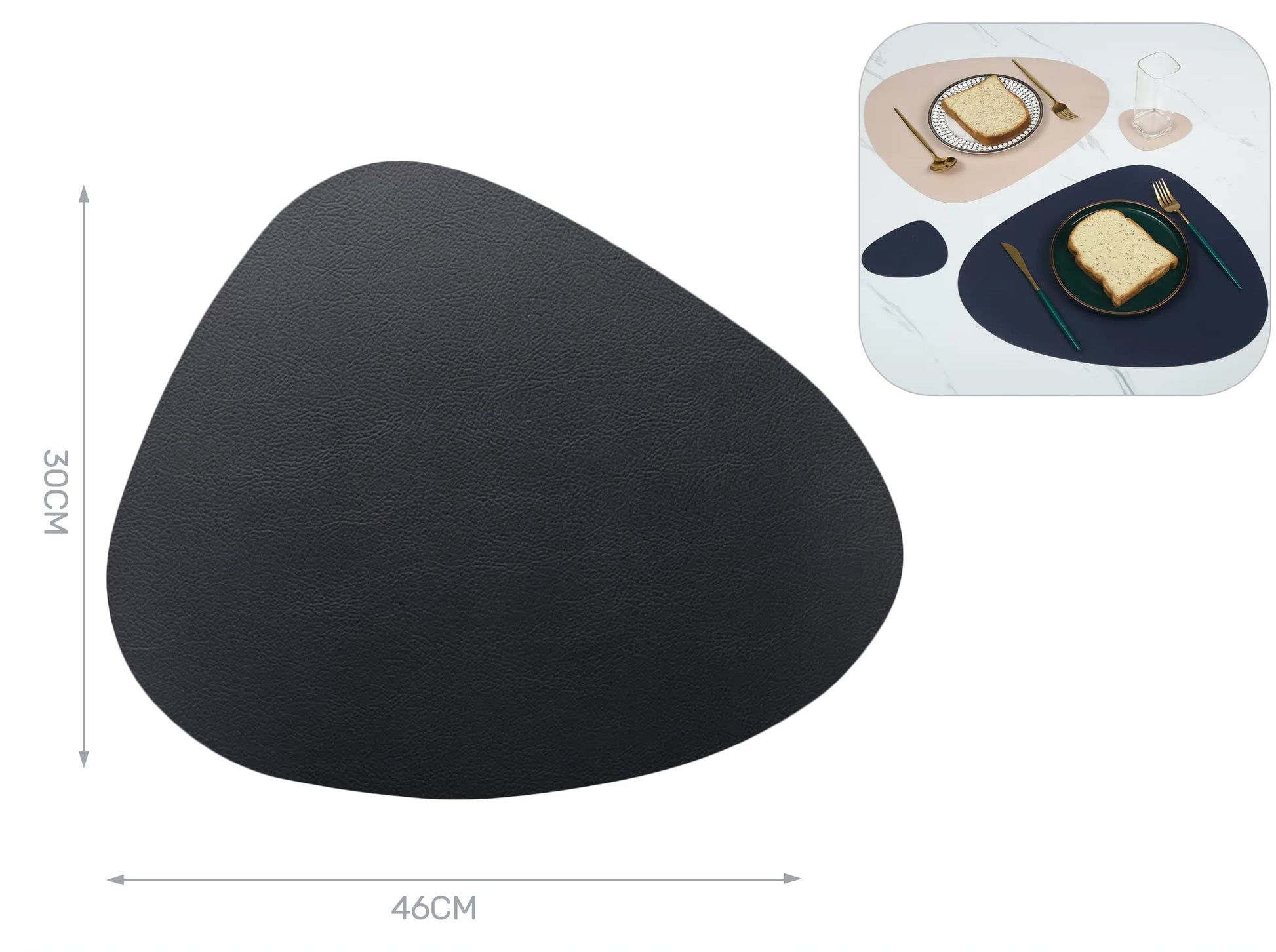 tovaglietta ovale nera