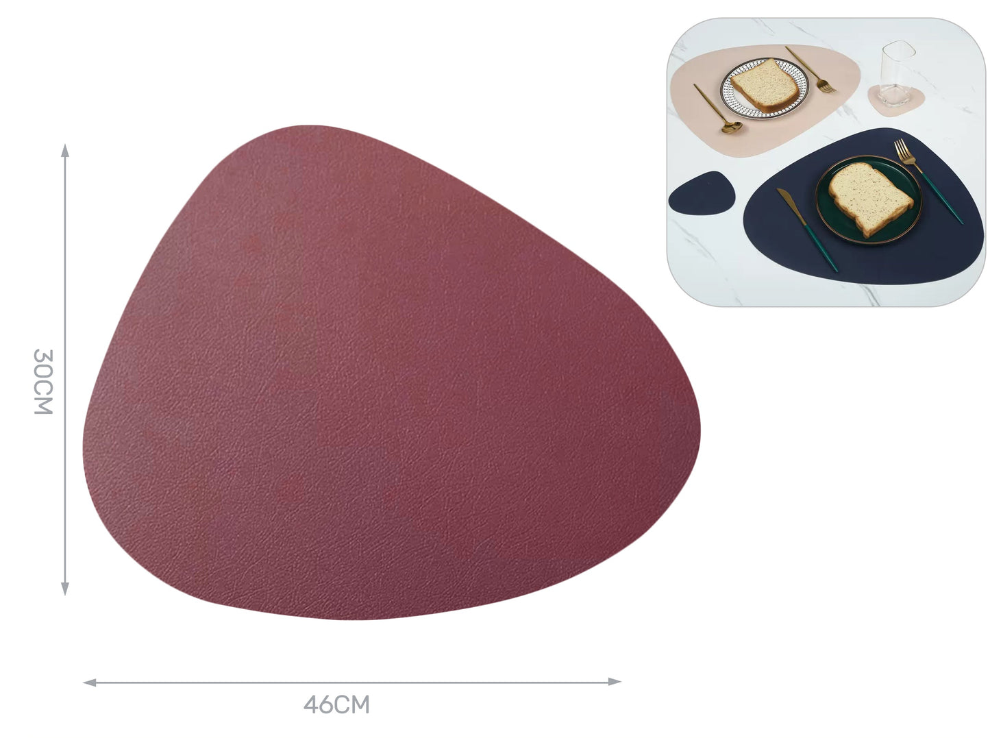 tovaglietta ovale rossa