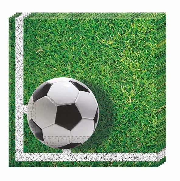 Football party paper napkins 33x33 cm cf 20