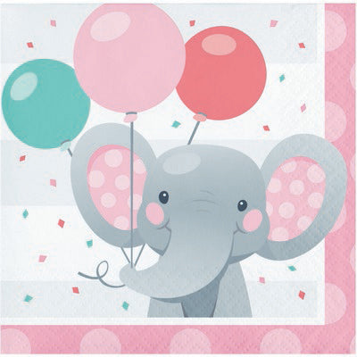 Napkin 25x25cm Elephant Girl 16 pcs