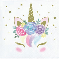 25x25cm Unicorn Baby Napkin?16 pcs