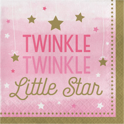 One Little Star Girl napkin 33x33cm