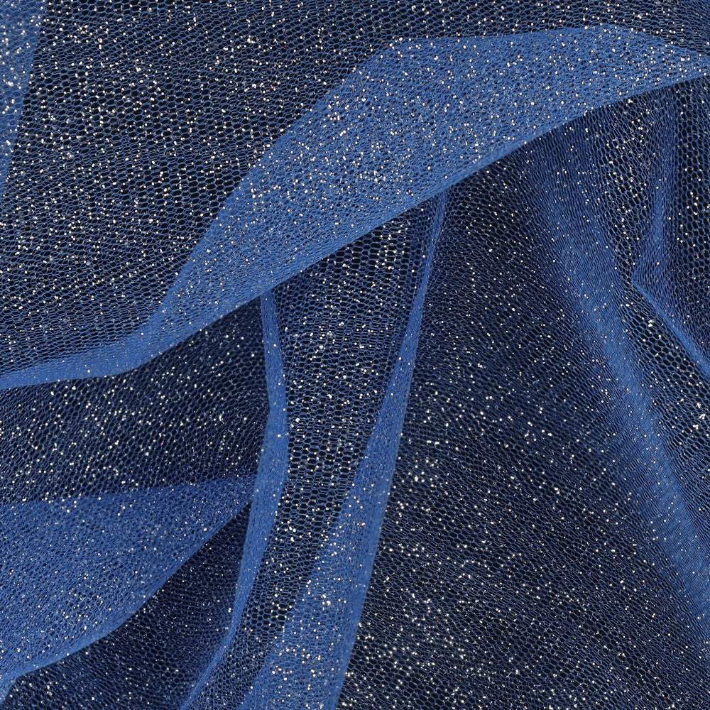 Blue glitter tulle 1.5 x 1 m – Aura, 1 pc