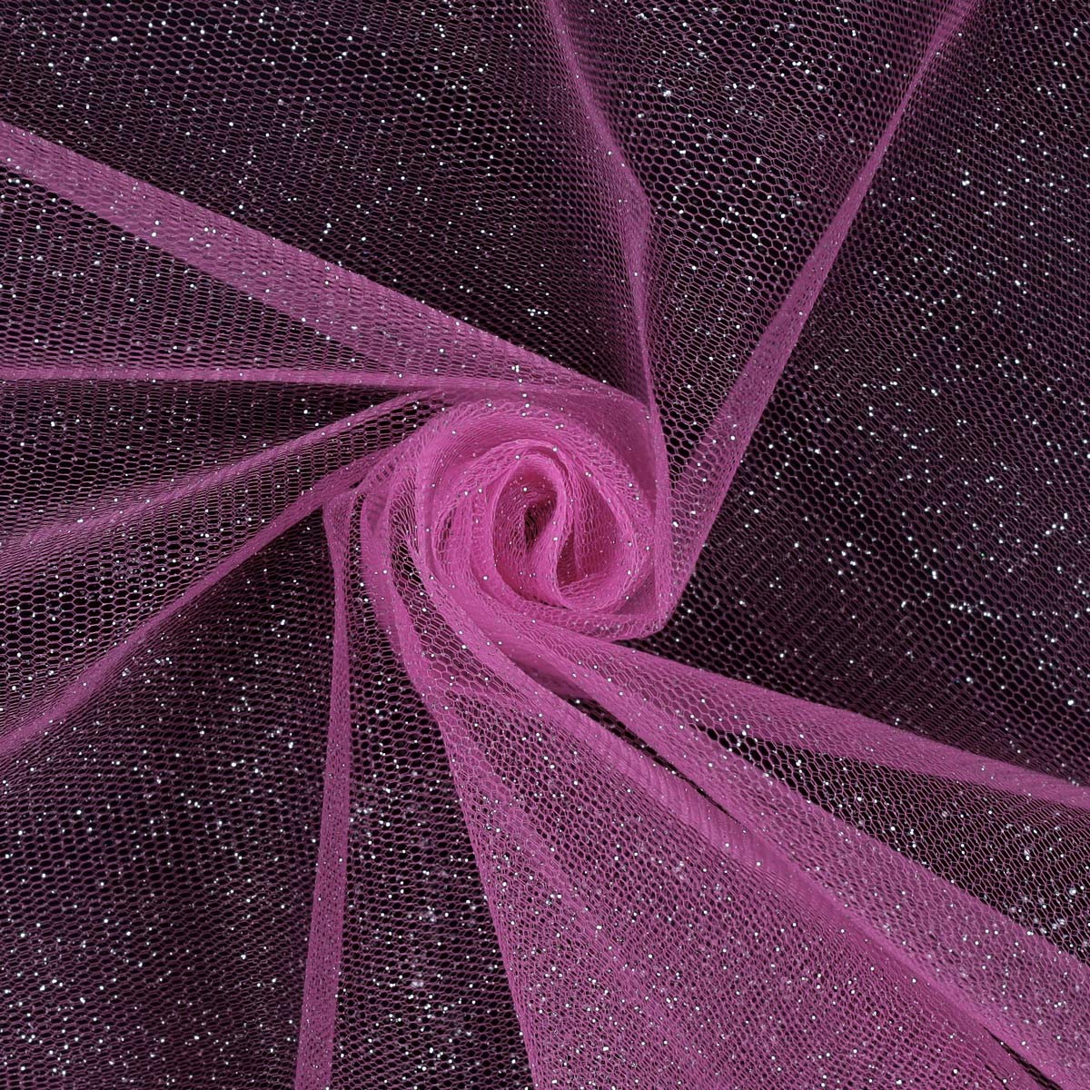 Tulle con glitter fucsia 1,5 x 1 m Aura