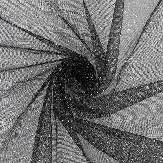 Tulle con glitter nero 1,5 x 1 m Aura