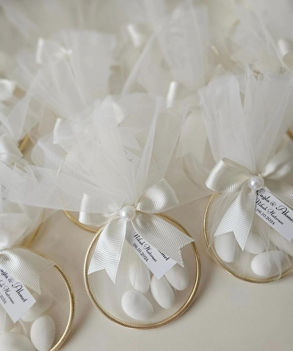 Organza square veils 24x24cm 50pcs white