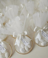 Veli in organza quadrati 24x24cm 50pz bianco