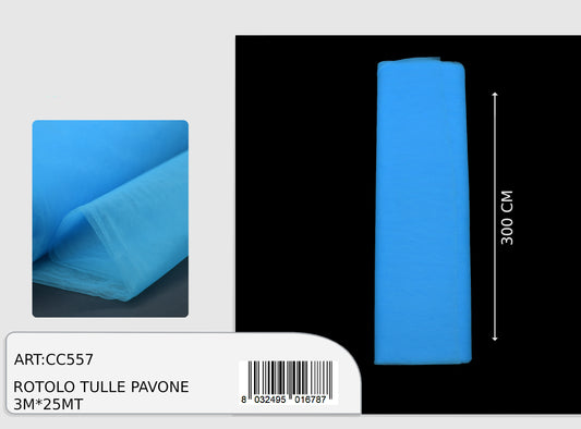 magic tulle pavone 3x25mt  (prezzo al metro)