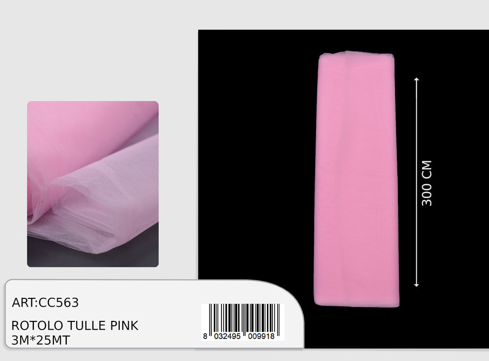 magic tulle pink 3x25m (price per metre)