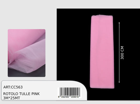 magic tulle pink 3x25mt  (prezzo al metro)