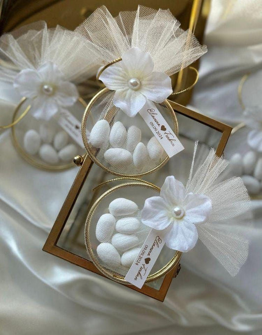 Organza squares 24x24cm 50pcs ivory
