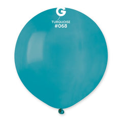 19-inch pastel turquoise latex balloons, 25 pcs