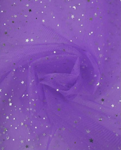 Tulle con stelline lavanda 1,5 x 1 m Aura