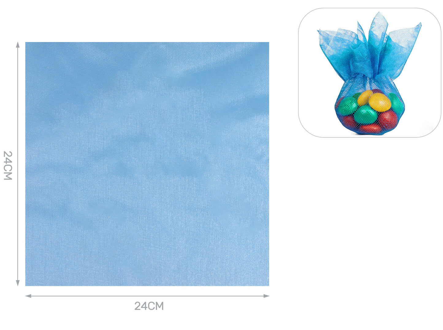 veli confetti quadrati azzurro