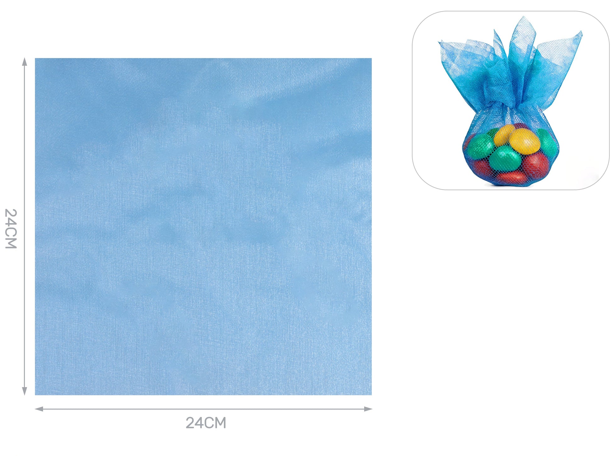 veli confetti quadrati azzurro