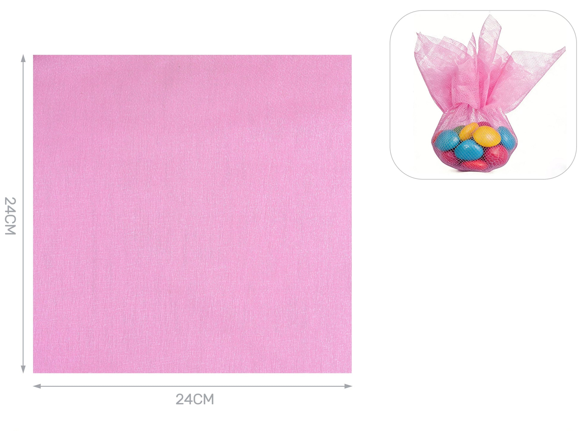 veli confetti quadrati rosa
