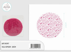 round spider veil 24cm 25pcs fuchsia