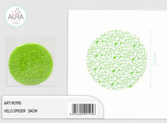 Round spider veil 24cm 25pcs light green