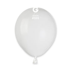 5-inch pastel white latex balloons, 100 pcs