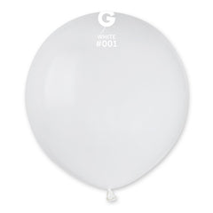 19 inch white pastel latex balloons, 25 pcs